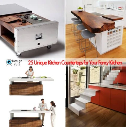 25 Unique Kitchen Countertops For Your Fancy Kitchen