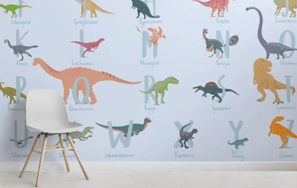 Dino Educational Wall Murals For Kids Rooms