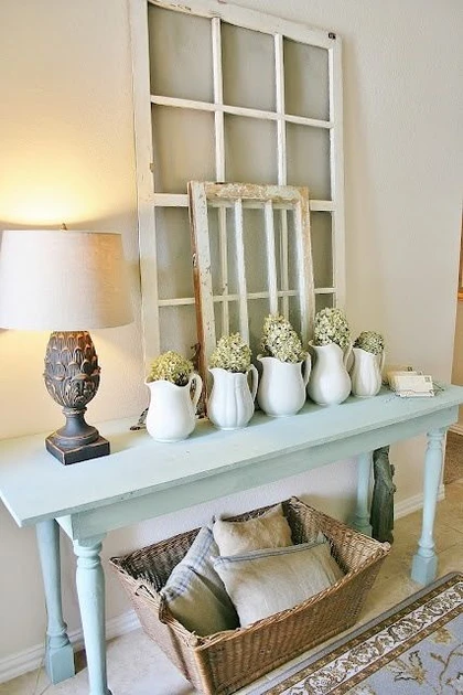 40 Cute And Sweet Shabby Chic Hallway Decor Ideas