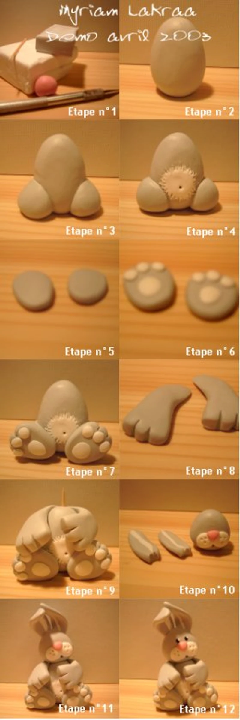 Polymer clay bunny tutorial Polymer clay bunny tutorial