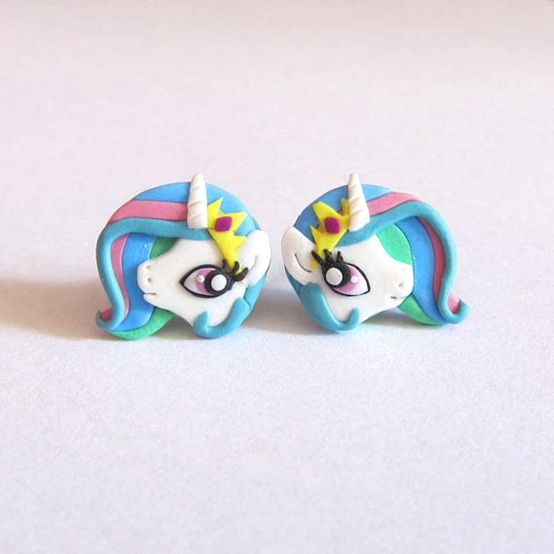 Princess Celestia Earrings My Little Pony Earrings White Unicorn