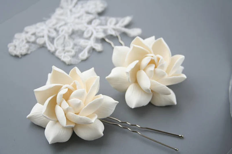 Gardenia Bridal Hair Accessories Flower Hair Pin Bridal Flower