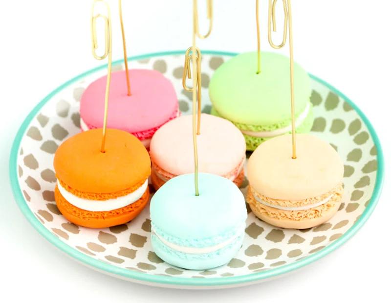 Sweet macaroons photo holder polymer clay tutorial