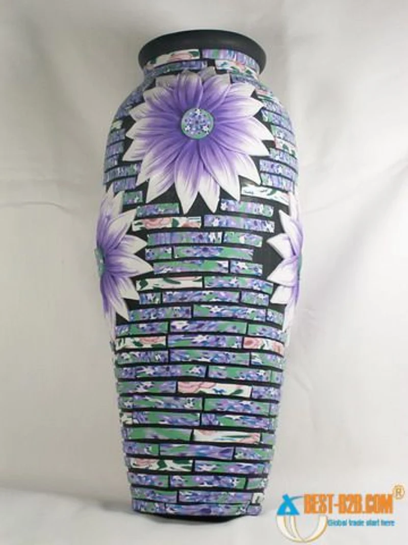 Polymer Clay Vase A1 Purple 925