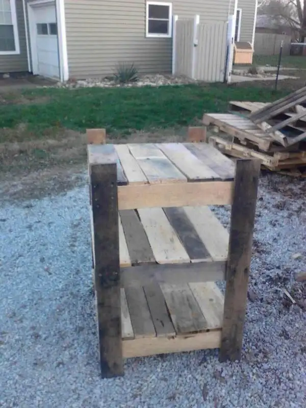 rustic pallet side table