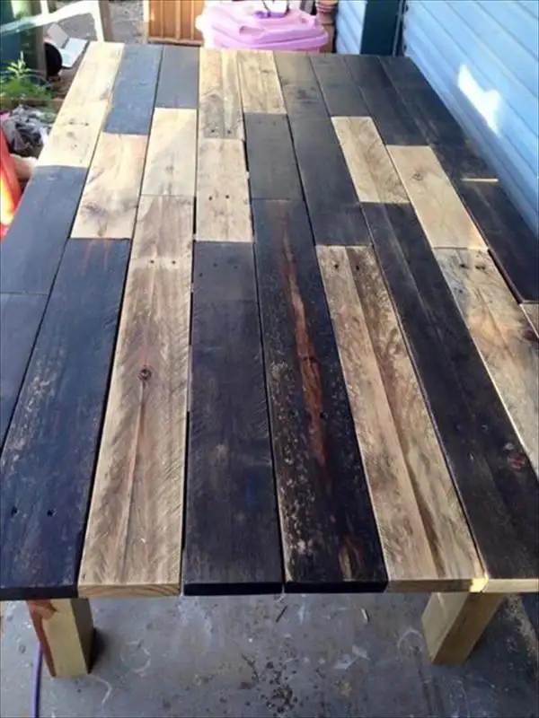 Wooden pallet dining table