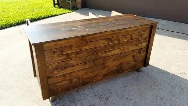 handcrafted wooden pallet indoor bar