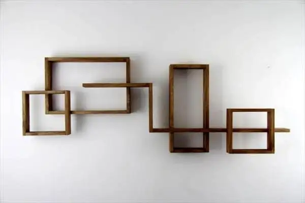 no-cost pallet geometrical display shelves