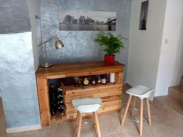 no-cost pallet wooden bar table or study table